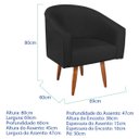 Ver imagem 3 de Kit 2 Poltronas Decorativa Jade Design Moderno Sala de Estar Quarto Escritório Confortável Luxo Pés 
