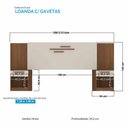 Ver imagem 5 de Guarda Roupa Casal 8 Portas 4 Gavetas Master New com Pés e Cabeceira Casal Loanda com Gavetas Jatobá