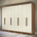 Ver imagem 6 de Guarda Roupa Casal 8 Portas 4 Gavetas Master New com Pés e Cabeceira Casal Loanda com Gavetas Jatobá