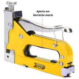 Grampeador Pinador Manual Profissional 3 em 1 Pressão Grampos T-u-reto 4 - 14mm | Fertak - 5