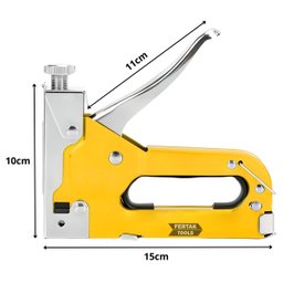 Grampeador Pinador Manual Profissional 3 em 1 Pressão Grampos T-u-reto 4 - 14mm | Fertak - 8