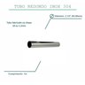 Tubo inox redondo 2.1/2 polegadas 63,50mm (tam:1m) cano aço 304 TUBO INOX 2.1/2 POLEGADAS TUBO INOX  - 2