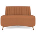 Ver imagem 3 de Sofá Chaise Living 2 Lugares 135cm para Sala Cayman K01 Bouclê Terracota - Lyam Decor