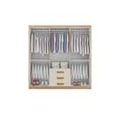 Ver imagem 3 de Guarda Roupa Casal Master 6 Portas 3 Gavetas Cinamomo Off White Formimóveis