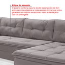 Ver mais imagens de Sofá de Canto 6 Lugares com Chaise Suede Marrom Viena Madeira Eucalipto