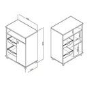 Ver imagem 2 de Balcão Multiuso Cozinha Fruteira FR2003 c/ 1 Porta Branco - Movelbento