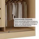 Ver imagem 5 de Guarda Roupa Modulado Mônaco 2 Portas de Correr 3 Gavetas MDF MDP Carvalho-Off White Pérola
