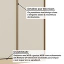 Ver imagem 6 de Guarda Roupa Modulado Mônaco 2 Portas de Correr 3 Gavetas MDF MDP Carvalho-Off White Pérola
