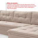 Ver imagem 7 de Sofá de Canto 6 Lugares com Chaise 3,42m Suede Bege 