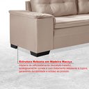 Ver imagem 6 de Sofá de Canto 6 Lugares com Chaise 3,42m Suede Bege 