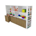 Ver imagem 2 de Organizador Infantil Adhara MDF com Baús e Nichos Amadeirado Woodcore