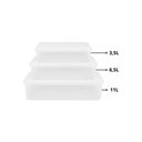 Ver imagem 3 de Kit 3 Caixas Herméticas Plásticas Empilháveis 3.5l, 6.5l, 11l Transparente