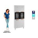 Ver imagem 5 de Armário Paneleiro Aço Telasul Mirage New Com Vidro Bco/pto