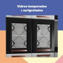 Ver imagem 3 de Armário Paneleiro Aço Telasul Mirage New Com Vidro Bco/pto