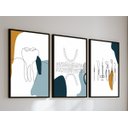 Ver imagem 2 de Kit 3 Quadros Decorativos Odontologia Consultório Moderno