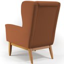 Ver imagem 7 de Kit 02 Poltronas Decorativa Fixa Base de Madeira Milena D02 Veludo Telha C-262 - Lyam Decor