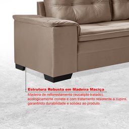 Sofá de Canto 6 Lugares com Chaise Suede Aveludado Viena  - 7