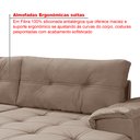 Ver imagem 4 de Sofá de Canto 6 Lugares com Chaise 3,42m Suede Chocolate 