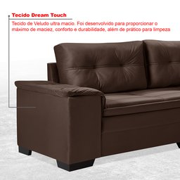 Sofá de Canto 6 Lugares com Chaise Suede Aveludado Viena  - 6