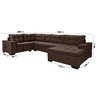 Sofá de Canto 6 Lugares com Chaise Suede Aveludado Viena  - 5