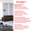 Ver imagem 3 de Sofá de Canto 6 Lugares com Chaise 3,42m Suede Marrom 
