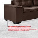 Ver imagem 7 de Sofá de Canto 6 Lugares com Chaise 3,42m Suede Marrom 