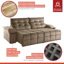 Ver imagem 3 de Sofá Retrátil e Reclinável 230cm 4 Lugares Mônaco 