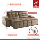 Ver imagem 2 de Sofá Retrátil e Reclinável 230cm 4 Lugares Mônaco 
