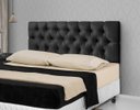 Ver imagem 1 de Cabeceira Para Cama Casal Capitonê 1,40 Estofada Suede Preto - Rede Móveis