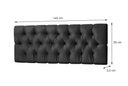 Ver imagem 2 de Cabeceira Para Cama Casal Capitonê 1,40 Estofada Suede Preto - Rede Móveis