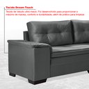 Ver imagem 6 de Sofá de Canto 6 Lugares com Chaise 3,42m Suede Cinza 