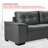 Sofá de Canto 6 Lugares com Chaise Suede Aveludado Viena  - 6