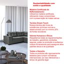 Ver imagem 3 de Sofá de Canto 6 Lugares com Chaise 3,42m Suede Cinza 