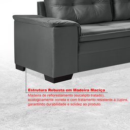 Sofá de Canto 6 Lugares com Chaise Suede Aveludado Viena  - 7