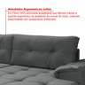Sofá de Canto 6 Lugares com Chaise Suede Aveludado Viena  - 4