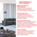 Ver imagem 3 de Sofá de Canto 6 Lugares com Chaise 3,42m Suede Cinza 