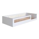 Ver imagem 2 de Cama Infantil Montessoriana 85cm X 194cm Grades de Proteção Cor:branco