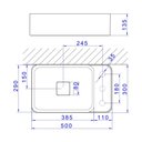 Ver imagem 7 de Cuba de Apoio Deca 50x30 Retangular Sálvia + Válvula + Sifão