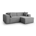 Ver imagem 2 de Conjunto Sofá 220cm e Puff 80cm Baobá CabeCasa MadeiraOriginals Cinza Linho Silver