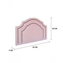 Ver imagem 2 de Cabeceira Solteiro Luxo Dupla 90X60 Rosa Tachas Fumê