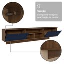 Ver mais imagens de Rack Suspenso para Tv até 80 Polegadas 218 Cm 2 Portas Rustic/azul Vik Madesa