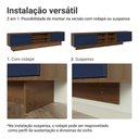 Ver imagem 5 de Rack Suspenso para Tv até 80 Polegadas 218 Cm 2 Portas Rustic/azul Vik Madesa
