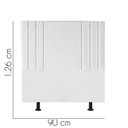 Ver imagem 2 de Cabeceira Estofada Cama Box Solteiro Grécia 90cm Courino Branco