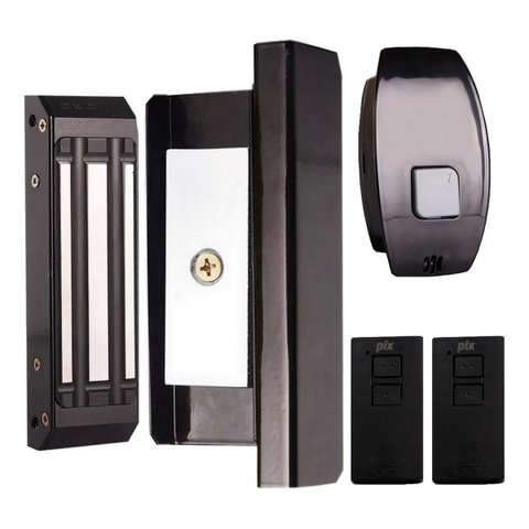 Eletroimã Pt Dz M150 Ipec Porta Vidro de Correr 2 Controle Cor Preto