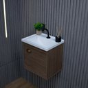 Ver imagem 4 de Gabinete Armário para Banheiro 40cm Mdf com Cuba - Cremona Munique