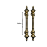 Puxador Duplo para Portas Estilo Colonial Jd 43cm Ouro Velho - 6