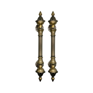 Puxador Duplo para Portas Estilo Colonial Jd 43cm Ouro Velho