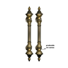 Puxador Duplo para Portas Estilo Colonial Jd 43cm Ouro Velho - 2