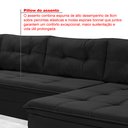 Ver mais imagens de Sofá de Canto 6 Lugares com Chaise Suede Aveludado Viena