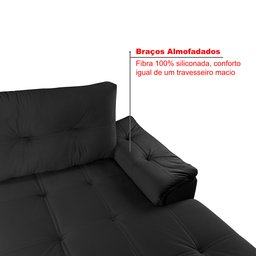 Sofá de Canto 6 Lugares com Chaise Suede Aveludado Viena  - 9
